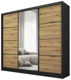 szafa-przesuwna-z-lustrem-200-cm-best-trzydrzwiowa-z-polkami-dab-artisan