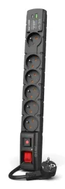 acar-w2436-ochrona-przeciwprzepieciowa-czarny-6-x-gniazdo-sieciowe-230-v