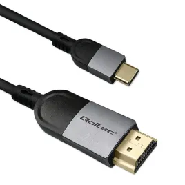 qoltec-50438-adapter-kablowy-2-m-usb-type-c-hdmi-czarny