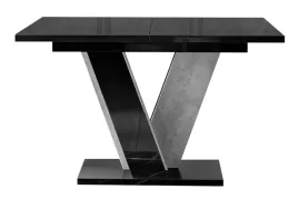 stol-rozkladany-duzy-120-160-cm-laminat-wysoki-czarny-polysk-beton