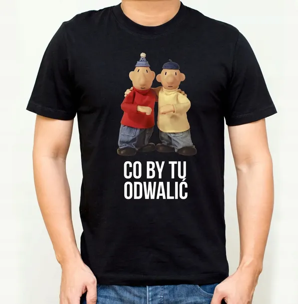 KOSZULKA SĄSIEDZI NADRUKIEM T-SHIRT ŚMIESZNY Prezent DLA SĄSIADA PAT I MAT