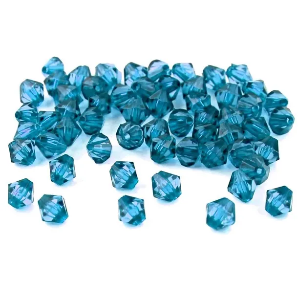 Koraliki Akrylowe Szlifowane Diamenciki 6mm 200szt Seledynowe