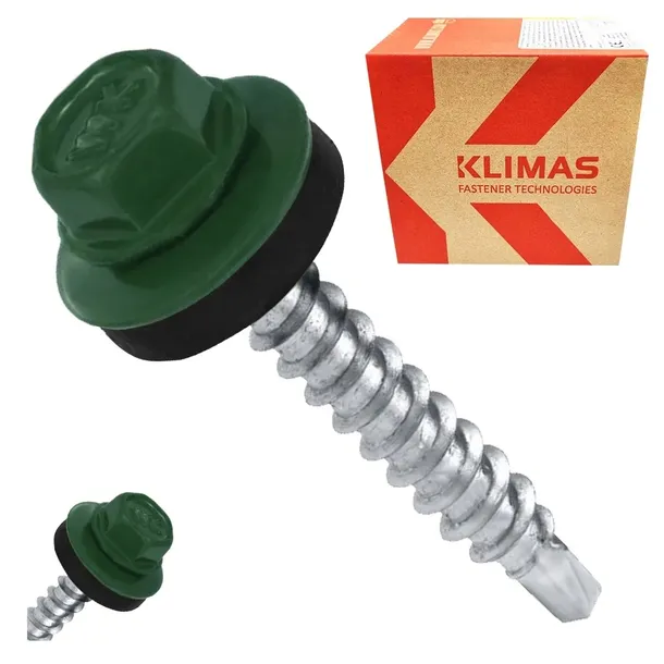 WKRĘTY FARMERSKIE 4,8x35 RAL 6005 FARMERY 250szt WFD-48035 KLIMAS