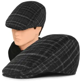 kaszkiet-meski-zimowy-ocieplany-elegancka-czapka-w-krate-z-welna