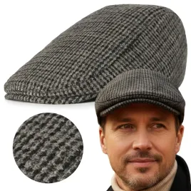 kaszkiet-meski-zimowy-ocieplany-elegancka-czapka-w-krateczke-50percent-welny