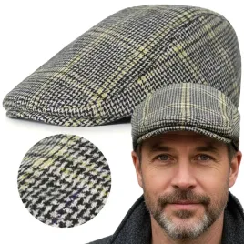 kaszkiet-meski-zimowy-ocieplany-elegancka-czapka-w-pepitke-50percent-welny