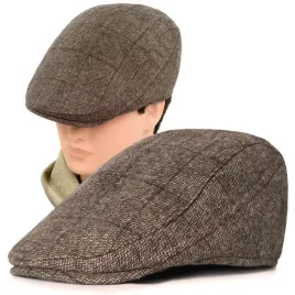 kaszkiet-meski-zimowy-ocieplany-elegancka-czapka-w-krate-50percent-welny