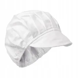 czapka-gastronomiczna-biala-z-daszkiem-kucharska-catering-unisex