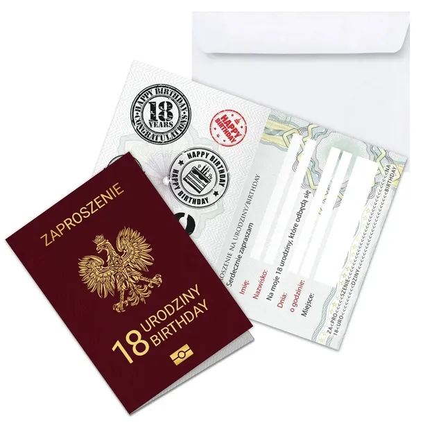 Zaproszenia na 18 Urodziny Osiemnastkę A6wz47
