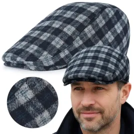 kaszkiet-meski-zimowy-ocieplany-elegancka-czapka-w-kratke-50percent-welny