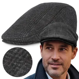 kaszkiet-meski-zimowy-ocieplany-elegancka-czapka-w-kratke-50percent-welny