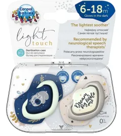 canpol-smoczek-silikonowy-symetryczny-dla-dzieci-6-18m-swieci-koala-2szt