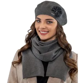 beret-z-pomponem-i-szalik-cieply-komplet-ciemnoszary-vivisence-7036kmpl