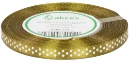 zlota-wstazka-tasiemka-satynowa-w-biale-kropki-6mm-22m-pakowanie-prezentow