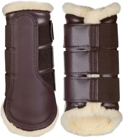 ochraniacze-z-futerkiem-hkm-comfort-brazowe-m