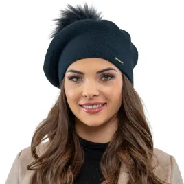 elegancki-beret-damski-z-pomponem-granatowy-vivisence-7035
