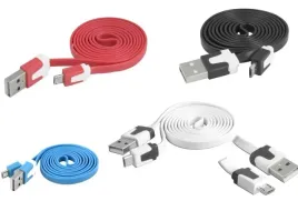 kabel-usb-micro-usb-1m-plaski-do-telefonu-kolory
