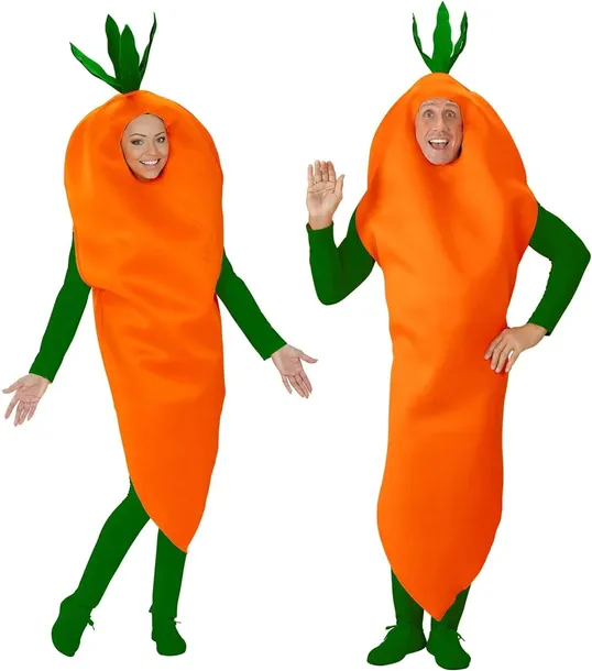 STRÓJ KOSTIUM MARCHEWKA NA HALLOWEEN PRZEBRANIE WARZYWO POMARAŃCZOWE XL/XXL