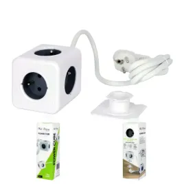 przedluzacz-5-gniazd-aura-line-cube-przewod-15m-16a-uchwyt-montazowy