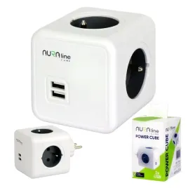rozgaleznik-do-gniazdka-4-gniazda-2-usb-21a-5v-aura-line-cube-16a-230v