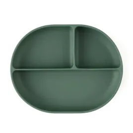 petiteandmars-talerzyk-silikonowy-z-przegrodkami-przyssawka-owalny-green