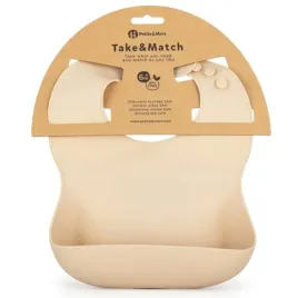 petiteandmars-sliniak-silikonowy-z-kieszonka-desert-sand