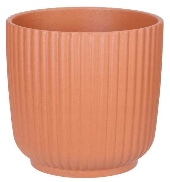 Osłonka ceramiczna terakota 18,5x18cm wzór kamionka nowoczesna