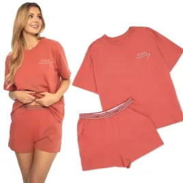 letnia-pizama-damska-henderson-abstract-bawelna-krotki-rekaw-rozowa-xxl