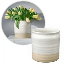 dekoracyjny-wazon-donica-na-kwiaty-jasnoszaro-brazowy-bialy-21-cm