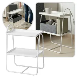 lekki-przenosny-stolik-nocny-obok-lozka-bialy-do-malego-pokoju