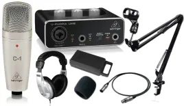 behringer-c1-mikrofon-interfejs-um2-statyw-set