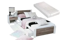 lozko-podwojne-drewniane-3d-120x200-biale-dab-truflowy-materac-pi-stelaz
