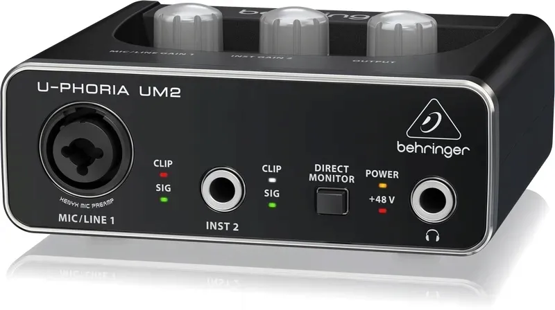 behringer-c1-mikrofon-interfejs-um2-statyw-set-stan-nowy