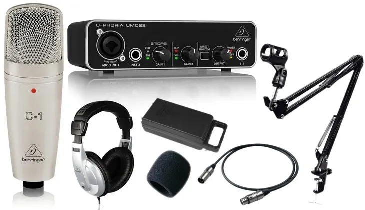 behringer-c1-mikrofon-interfejs-um2-statyw-set-stan-nowy-model-c-1