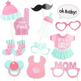 rekwizyty-do-zdjec-baby-shower-girl-12-sztuk-dzieczynka-rozowy-zestaw-foto