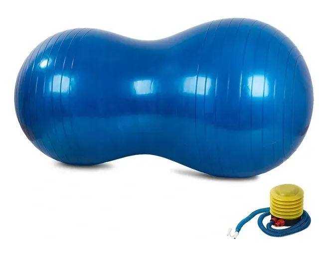 PIŁKA GIMNASTYCZNA FITNESS ORZESZEK 50cm NIEBIESKA