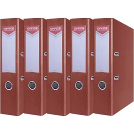 segregator-a4-75mm-office-products-z-dzwignia-pp-bordowy-5-sztuk