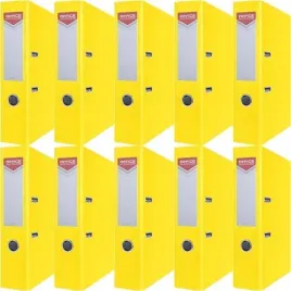 segregator-a4-75mm-office-products-z-dzwignia-pp-zolty-10-sztuk