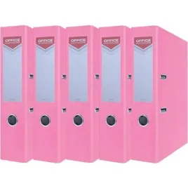 segregator-a4-75mm-office-products-z-dzwignia-pp-rozowy-5-sztuk