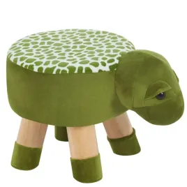 pufa-zolw-dla-dziecka-miekka-zielona-ochraniacz-na-nogi-drewniane