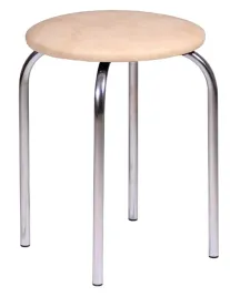 taboret-kuchenny-bezowy-metalowe-chromowane-nogi-wysokosc-45cm-furnitex