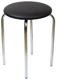 taboret-krzeslo-z-eko-skory-czarne-do-kuchni-furnitex-metalowe