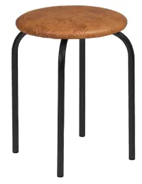 taboret-krzeslo-orzech-czarny-stelaz-metalowy-do-jadalni-loftowy-furnitex