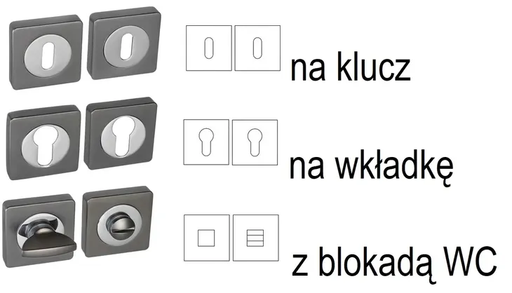 klamka-iris-grafit-matowy-chrom-rozety-kolor-srebrny-czarny