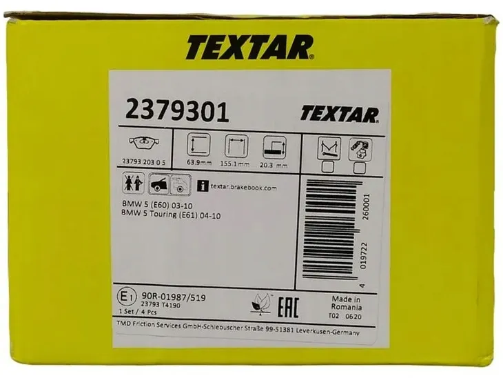 textar-klocki-przod-bmw-5-e60-e61-stan-nowy-producent-czesci-textar