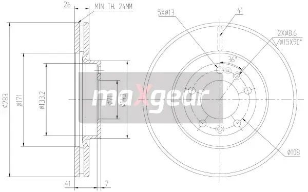 maxgear-19-1038-tarcza-hamulcowa-jakosc-czesci-zgodnie-z-gvo-q-oryginal-z-logo-producenta-czesci-oem-oes