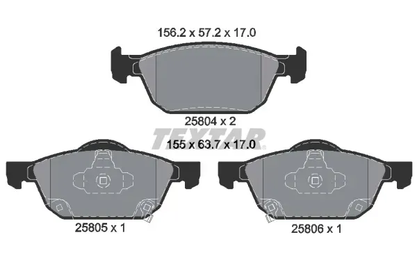 textar-klocki-hamulcowe-przod-2580401-stan-nowy
