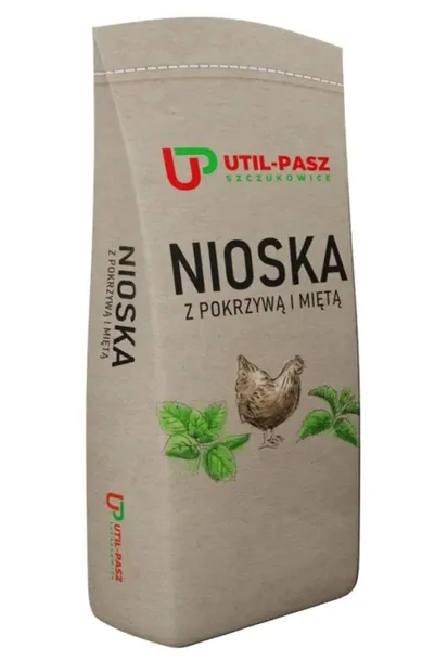 Karma dla kur Util-Pasz Nioska z Pokrzywą i miętą 25 kg