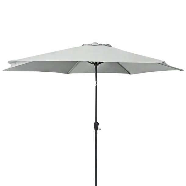 DUŻY SKŁADANY REGULOWANY PARASOL POCHYLNY OGRODOWY 270CM BOSTON J. SZARY