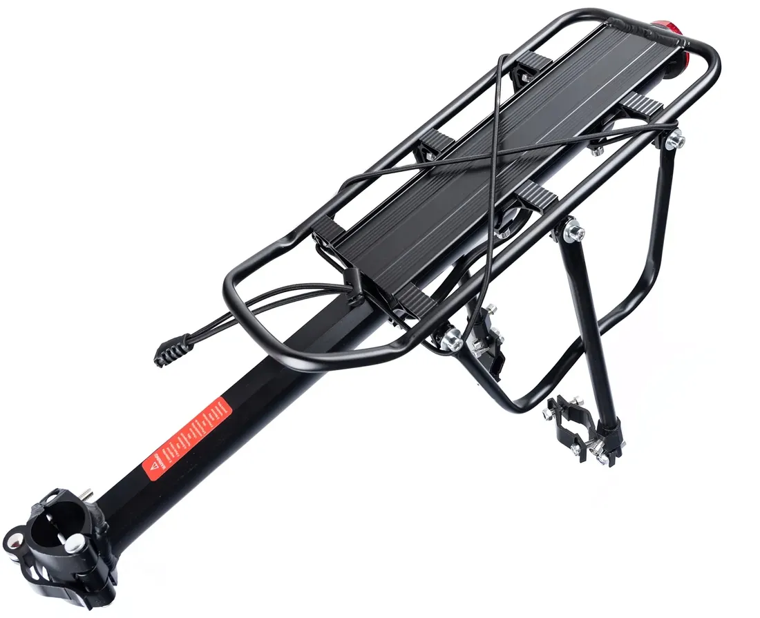 uniwersalny-bagaznik-rowerowy-tylny-aluminium-50kg-odblask-szosowy-gorski-stan-nowy